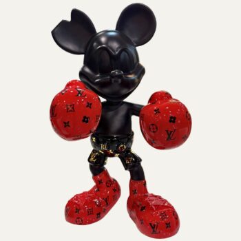 Figura Decorativa de Mickey Mouse Boxeador Rojo