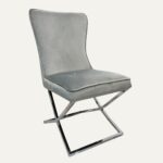 Silla de Comedor Platinum Gris con Respaldo Capitonado
