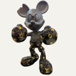 Figura Decorativa de Mickey Mouse Boxeador Negro