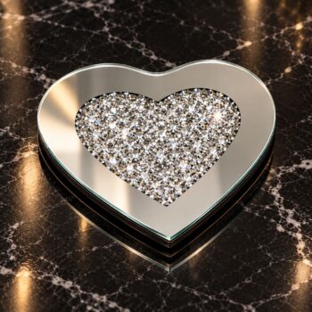Portavasos de Corazón Diamante (Set de 6 Piezas)